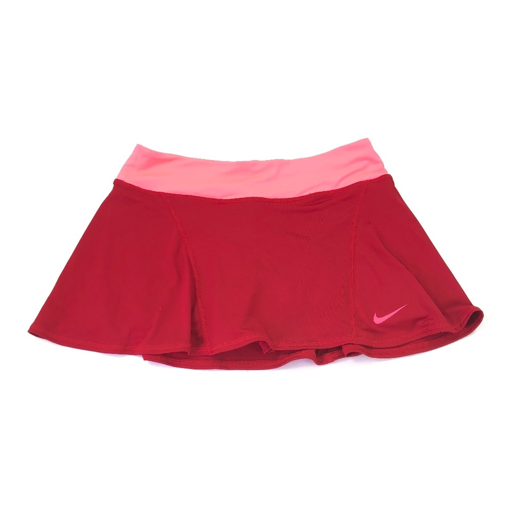 Nike Dri-Fit Women Pink Red Tennis Golf Skort R047